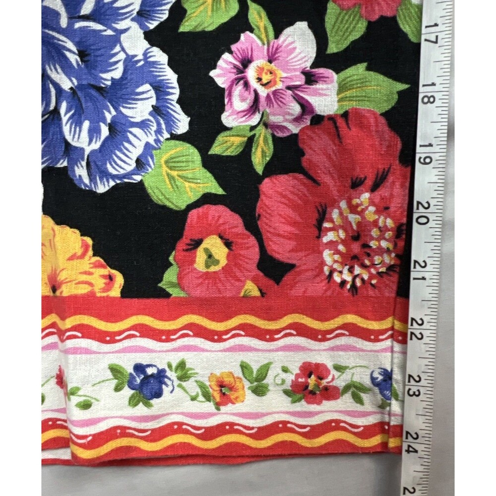 Vintage Heart of Palms Grandma Floral Matching Set Linen Blend Size 10 - Picture 6 of 10
